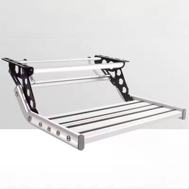 Marchepied Manuel Pour Camping-car, Pédales En Aluminium Anodisé Renforcé Antidérapantes, Accès Simple Et Sûr Au Véhicule