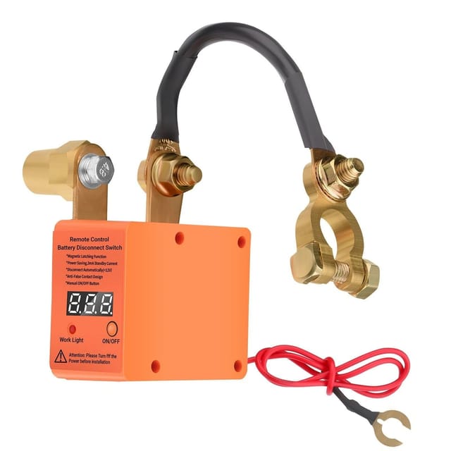 Interrupteur De Batterie Auto Automatique Avec 2 Télécommandes, Commutateur De Sécurité, Protection Contre Le Vol Du Véhicule