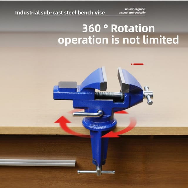 Étau De Précision Type 70 Pour Domicile Et Industrie, Étau D'Établi Bleu Robuste, Pour Atelier, Bricolage Et Chantier