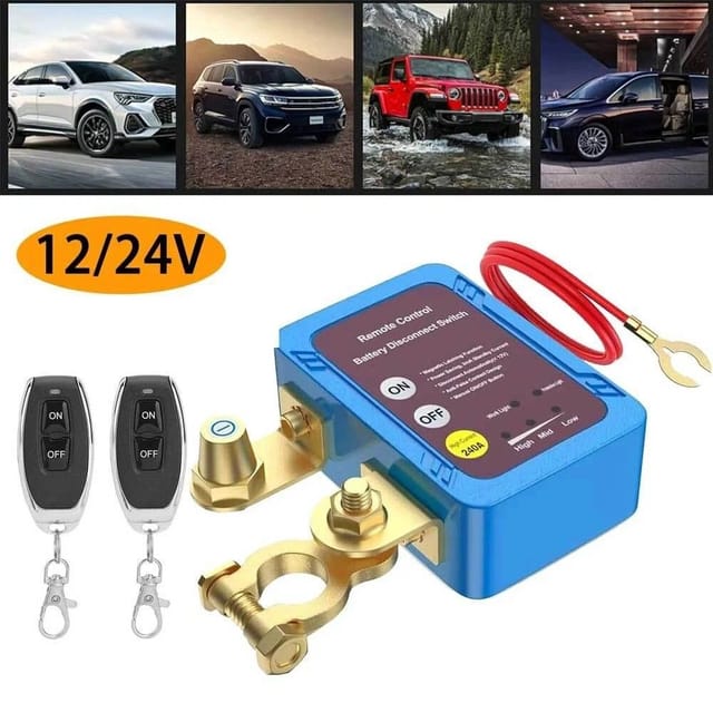 Interrupteur De Puissance Batterie Sans Fil 12 V 240 A À Télécommande Pour Appareils Électriques Véhicules Et Camions