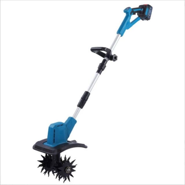 Motoculteur De Jardin Sur Batterie 21 V, Largeur De Travail 20 Cm, Profondeur 16 Cm, 2 Batteries, Chargeur Inclus, Jardinage