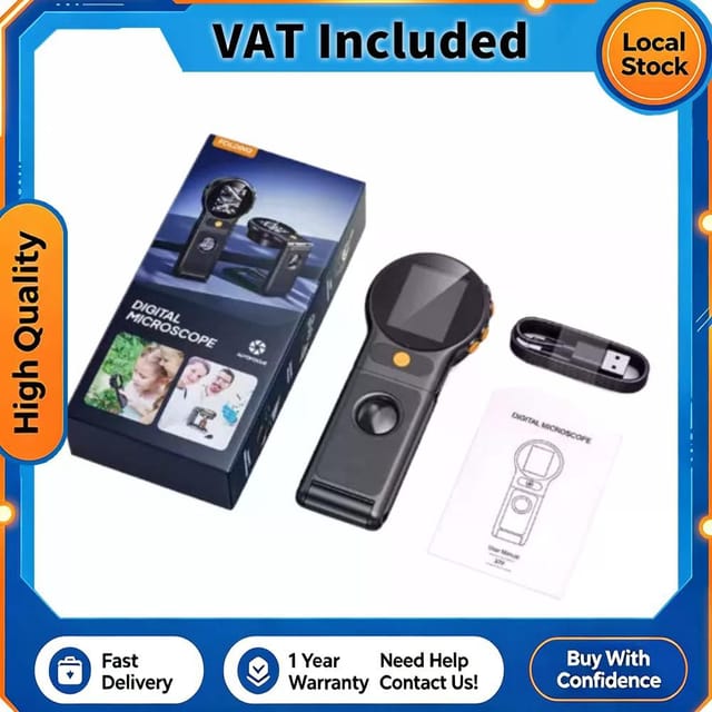 Microscope Numérique Grossissement 500x, Autofocus, 2 Mp, Loupe Vidéo 8 Led Pour Pièces Et Bijoux, Loupe Pliante 2 Pouces