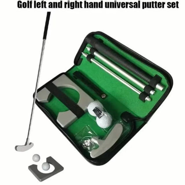 Putter De Golf De Poche Universel Pour Droitier, Club D'Entraînement Portable Intérieur Et Extérieur, Tapis De Golf