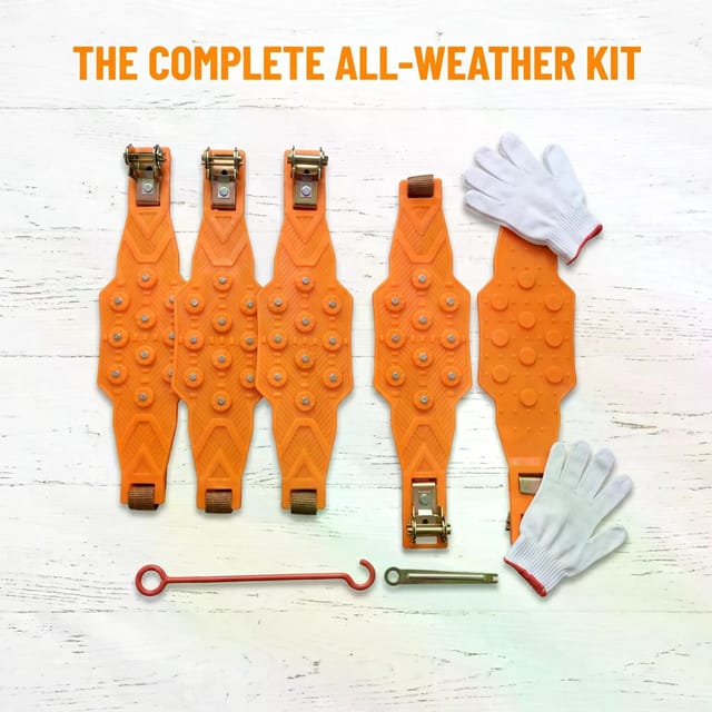 Lot De 6 Chaînes À Neige Universelles Pour Pneus De 165 À 245 Mm De Diamètre, Maillons Épais Adhérence Glace, Sac Inclus
