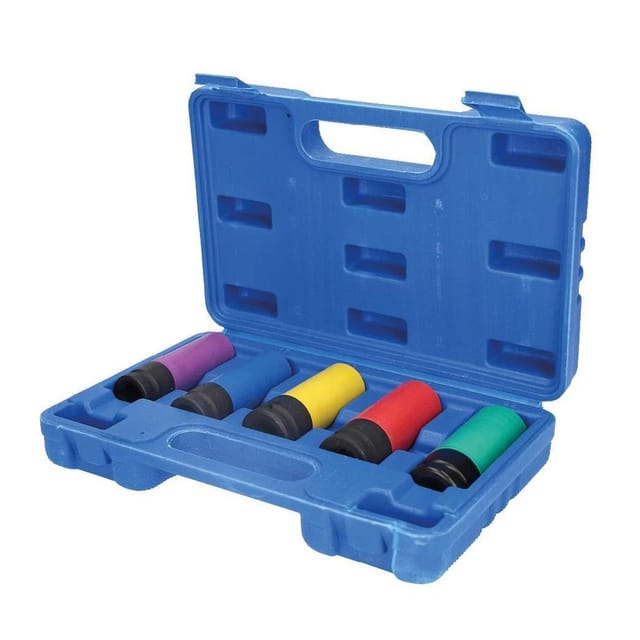 Lot De 5 Gaines De Protection Pour Moyeu 1/2 Pouce, Douille Anti-rayure Pour Clé À Chocs, Atelier Automobile Et Garage