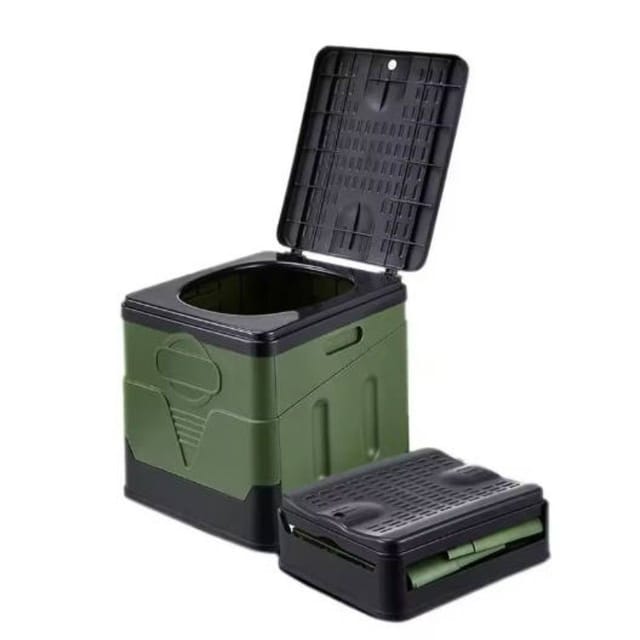 Lot De Toilette De Camping Pliante 20 Litres, Toilette Sèche Pour Voyage Et Randonnée, Plein Air, Extérieur Et Camping