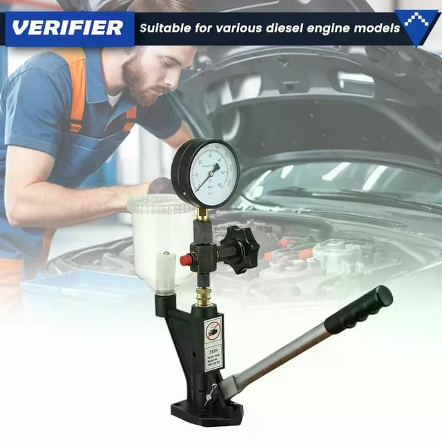 Testeur D'Injecteur Diesel Professionnel Avec Manomètre Double Échelle, 9000 Psi, 0 À 60 Mpa, Réparation Injecteurs Auto