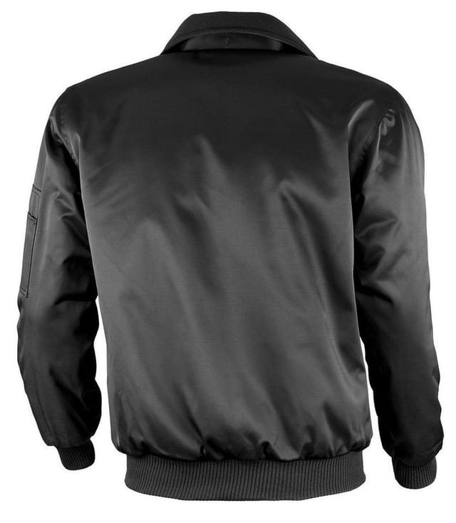 Qualitex Workwear Pilotenjacke Pilotenjacke mit festem Arm & Steppfutter schwarz, Gr. S