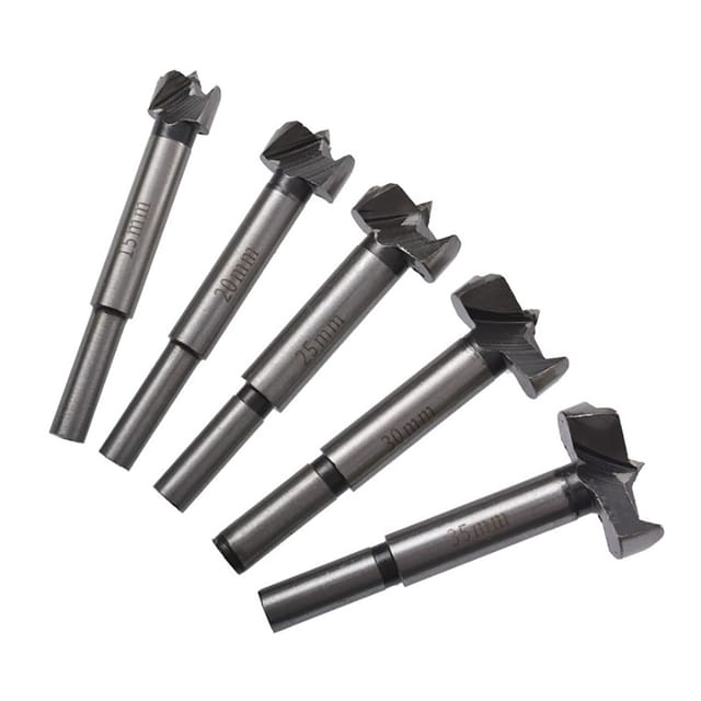Forstnerbohrer-set, 15, 20, 25, 30, 35 Mm, 5-teilig, 45 Mm Bohrung, Werkzeug Zum Aufbohren Von Stahlscharnieren Für Die Holzbearbeitung