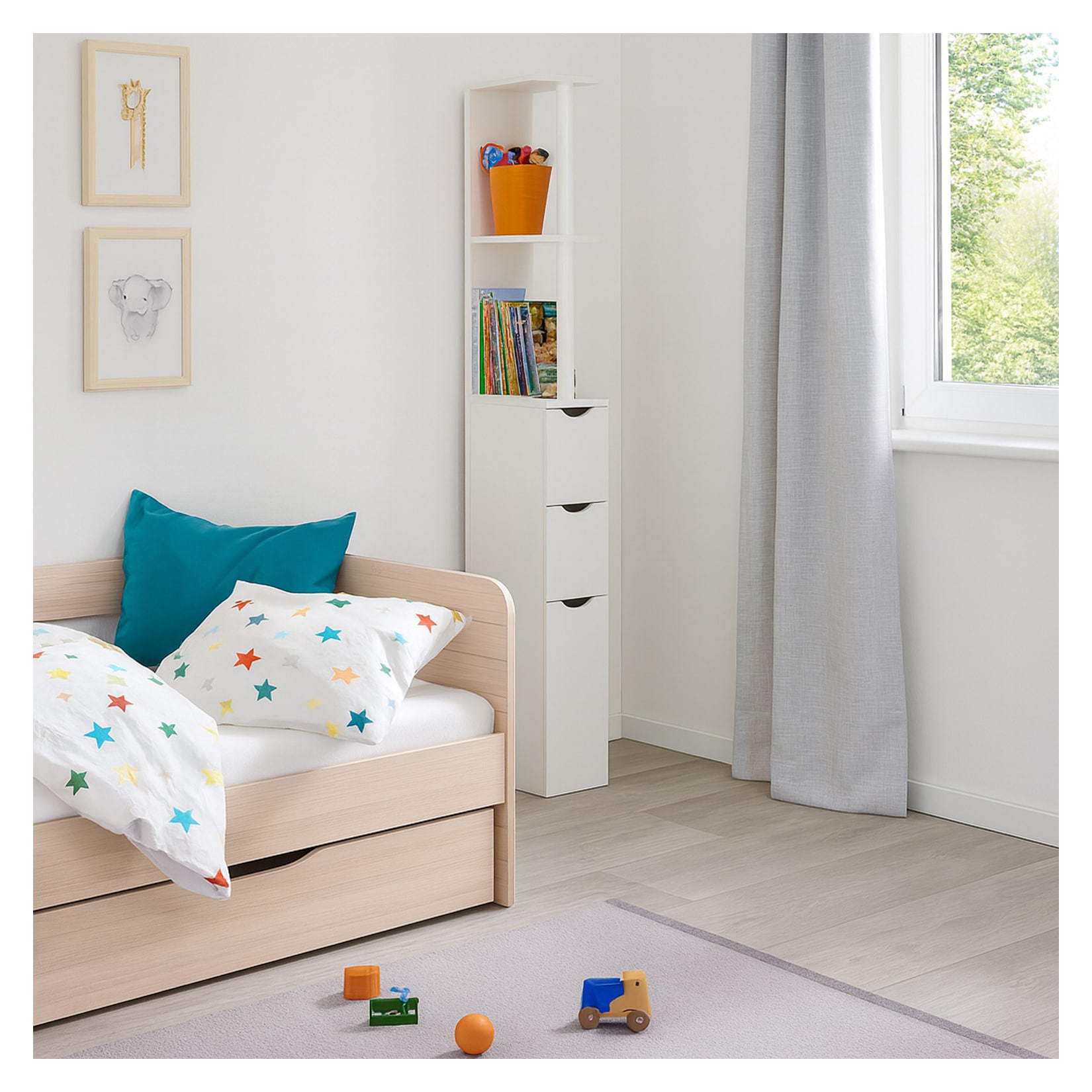 HTI-Living Raumteilerregal 136 cm Thekla Weiß