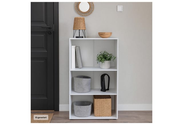 HTI-Living Standregal Nina mit 3 Fächern Weiß