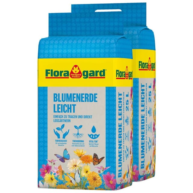Floragard Blumenerde leicht 2x25 l, 1 Pack günstig