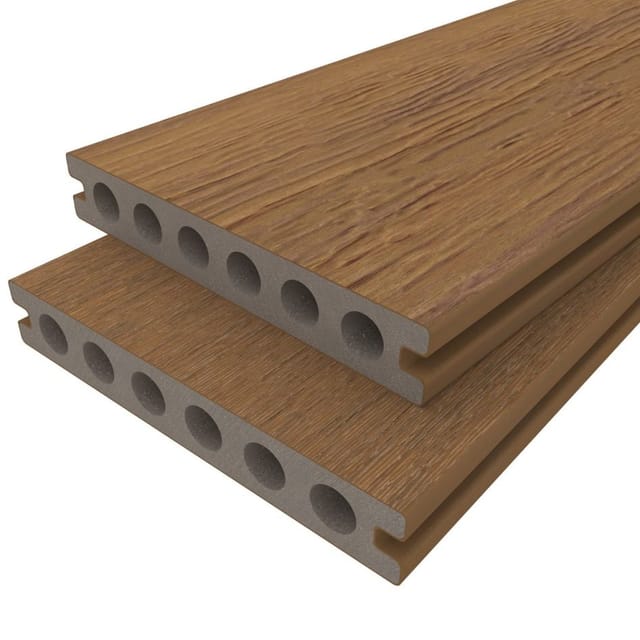 NewTechWood WPC Terrassendiele Deluxe Vintage UH02 138x23x3000 mm Teak günstig