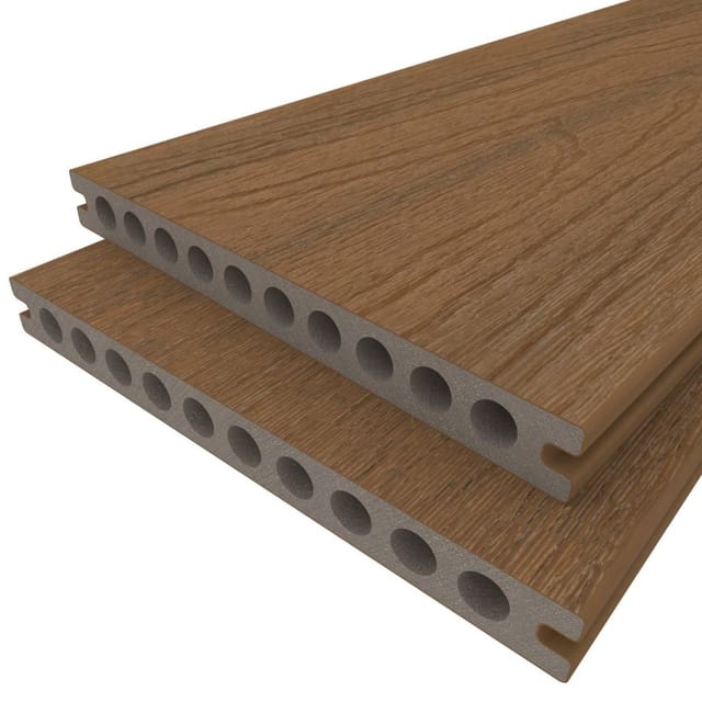 NewTechWood WPC Terrassendiele Gigante UH22 210x23x3000 mm Teak günstig