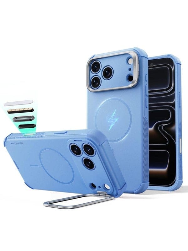 ESR Cyber Tough Kickstand MagSafe Case for iPhone 18 Pro Max 17 Pro Max - Light Blue