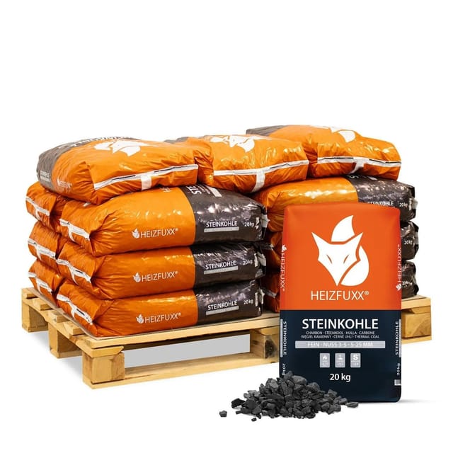 Heizfuxx Steinkohle 5-25 mm 20kg x 15 Sack 300kg Palette