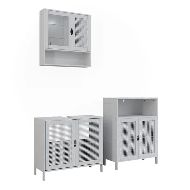 Vicco Badmöbel-Set Liora Weiß 70 x 60 3-teilig Art Nr 59932