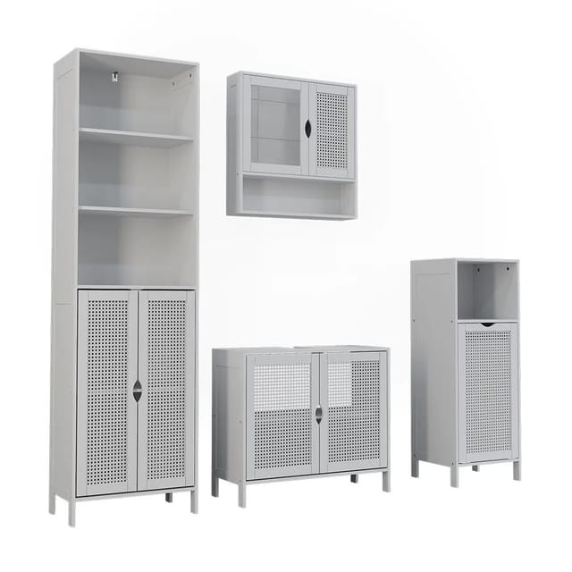 Vicco Badmöbel-Set Liora Weiß 70 x 60 4-teilig Art Nr 59931