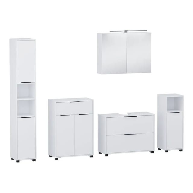 Vicco Badmöbel-Set Alina Weiß 80 x 60 5-teilig Art Nr 59655