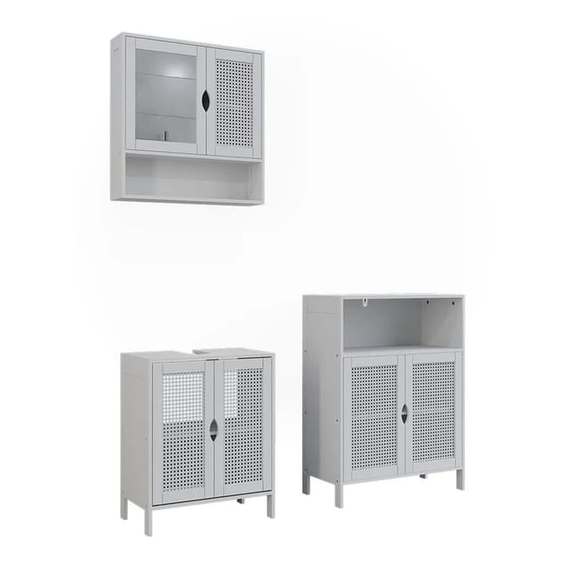 Vicco Badmöbel-Set Liora Weiß 50 x 60 3-teilig Art Nr 59926