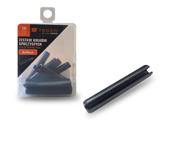 Federstift 6x40 Teger, 10 Stück