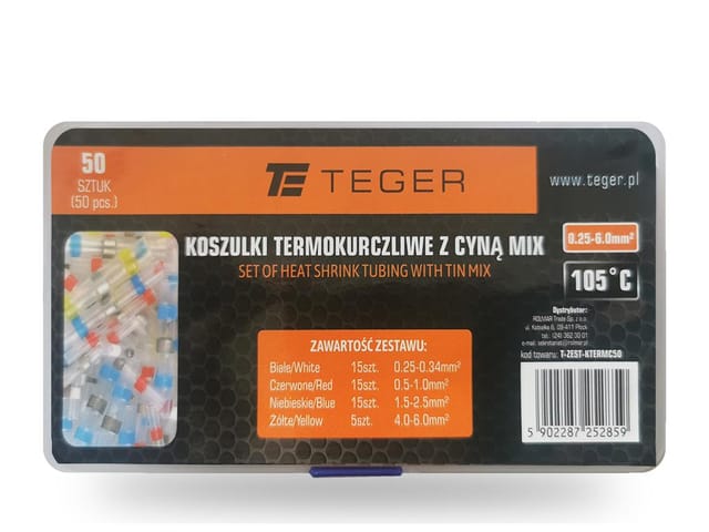 Set Mit Schrumpfschlauch Und Zinnversiegelung, Teger Mix, 50 Stück