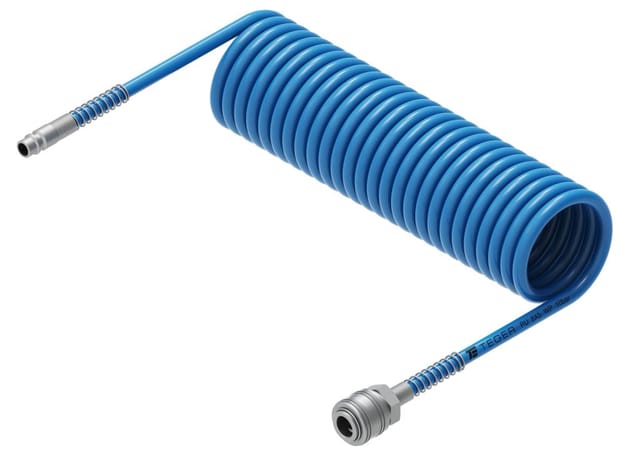 Tekalan Polyurethan Pu Spiralschlauch Für Teger Kompressor 8x5 Mm 10 Bar 5 M Blau