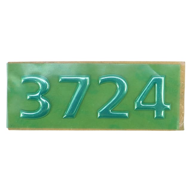 Schild 3724, Silbergeprägte Buchstaben