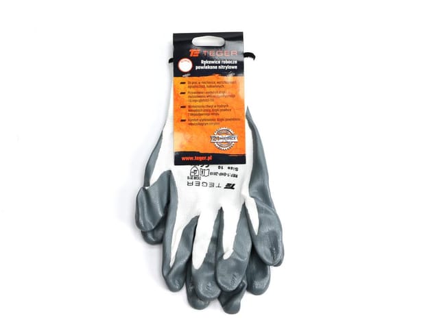 Teger Ce-beschichtete Nitril-arbeitshandschuhe, Größe 10, 12er-packung