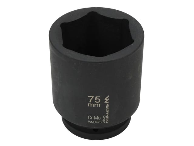 Waryński 1"-sechskant-schlagschrauber-steckschlüssel, Sehr Lang, 75 Mm, Crmo, Ø 125 Mm