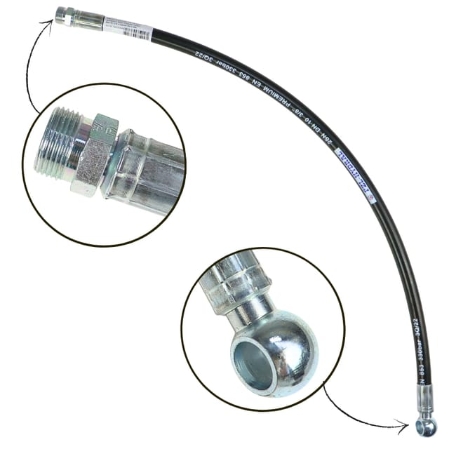 Hydraulikschlauch 330 Bar, Außengewinde M22x1,5, Gerade/öse, Rnr P01 3/8 L-760 Mm, Dn10-2sn