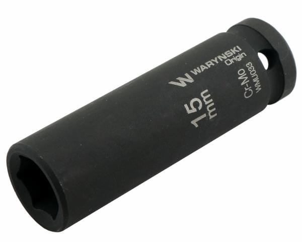 Waryński Langer Sechskant-kraft-steckschlüsseleinsatz 1/2" 15 Mm Crmo Din 3129