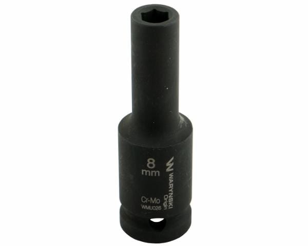 Langer Sechskant-kraft-steckschlüsseleinsatz 1/2" 8 Mm Crmo Din 3129 Waryński