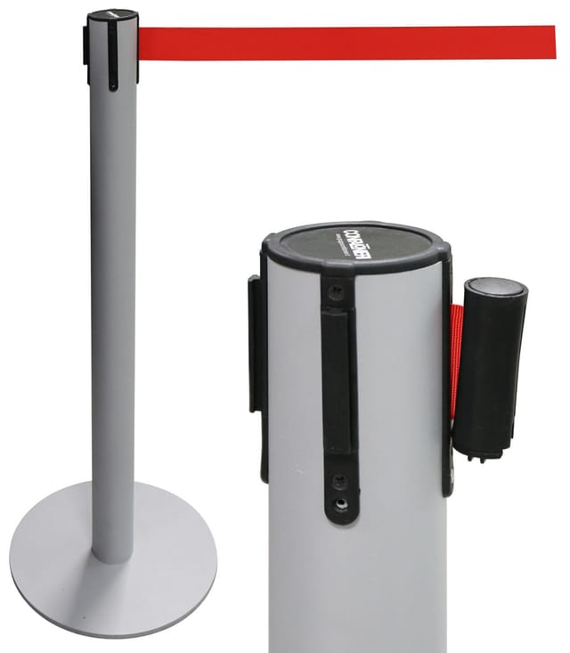 Teilensäule Markiert Stahlroute Mit Erweiterbarem Band