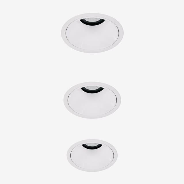 Sklum Pack Mit 3 Led-einbau-downlights Mit Runden Rahmen Ø8 Cm Für Den Außenbereich Aus Aluminium Orelva Weiss