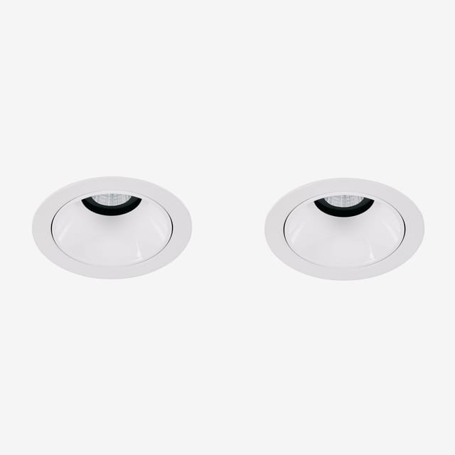 Sklum Pack Mit 2 Led-einbau-downlights Mit Runden Rahmen Ø7 Cm Für Den Außenbereich Aus Aluminium Orelva Weiss