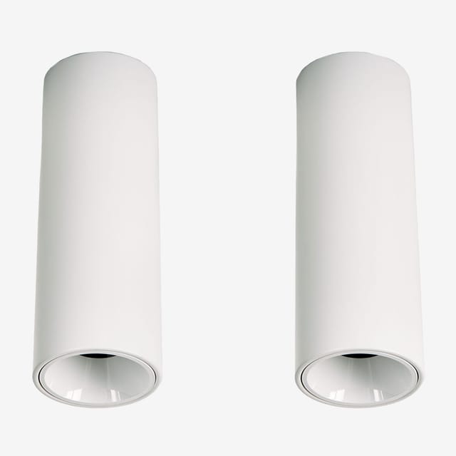 Sklum Pack Mit 2 Runden Led-deckenaufbauleuchten Ø5,7 Cm Für Den Außenbereich Aus Aluminium Orelva Weiss