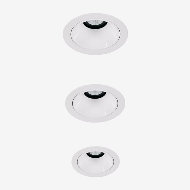 Sklum Pack Mit 3 Led-einbau-downlights Mit Runden Rahmen Ø7 Cm Für Den Außenbereich Aus Aluminium Orelva Weiss