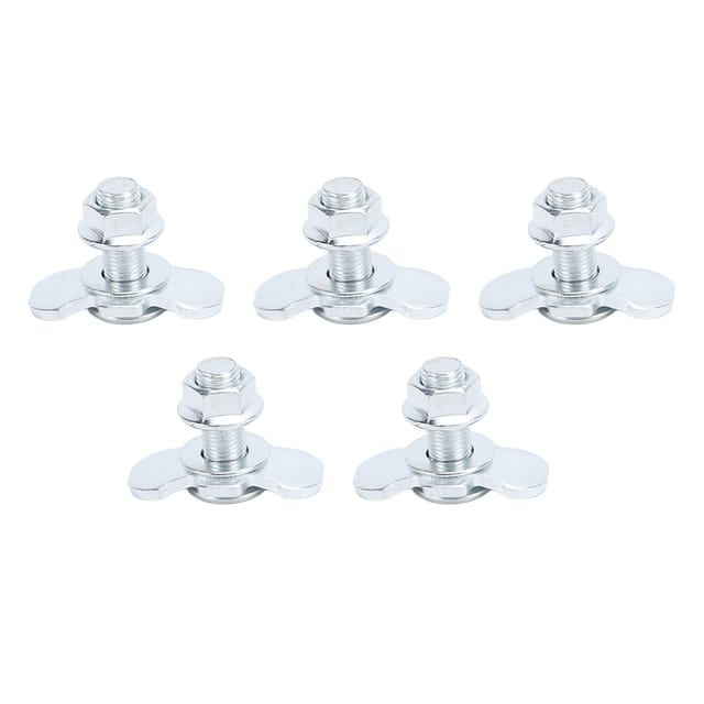 Satz Mit 5 M10 X 30 Mm Doppelösen-gewindebolzen Für L-schienen, Befestigung Für Lkw-ladefläche, Anhänger, Pickup, Wohnmobil, Quad (silber).