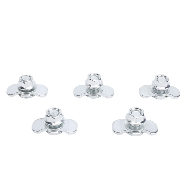 Satz Mit 5 Doppellippigen Gewindemuttern Für L-schienen, M10x20 Mm, Für Lkw-ladeflächen, Anhänger, Ladungssicherung, Pickups, Wohnmobile, Quads, Silberfarben