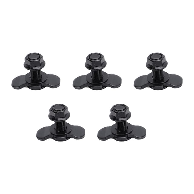 Satz Mit 5 M10 X 30 Mm Doppelösen-gewindebolzen Für L-schienen, Für Lkw-ladefläche, Anhänger, Pickup, Wohnmobil, Quad, Schwarz