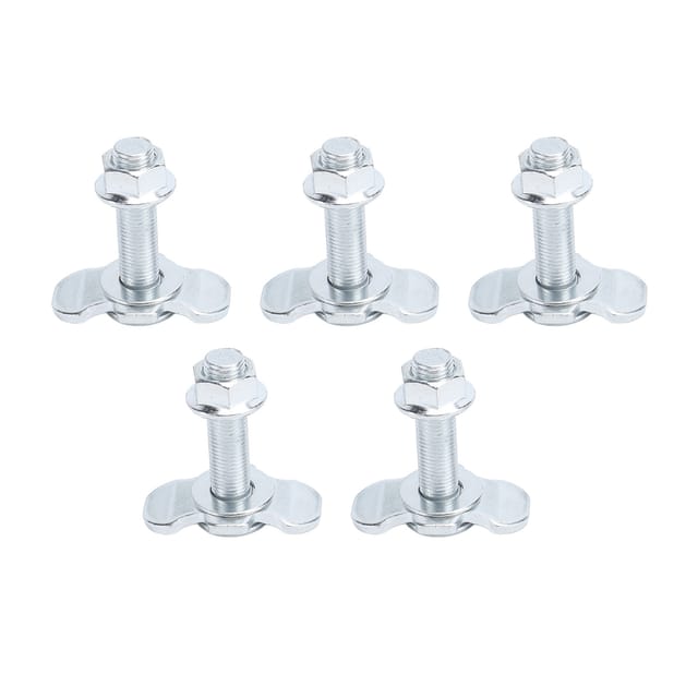 Satz Von 5 Gewindemuttern Mit Doppellasche M10x45mm Für L-schienen, Vorgesehen Für Die Ladungskontrolle Von Anhängern Und Lkw-ladeflächen.