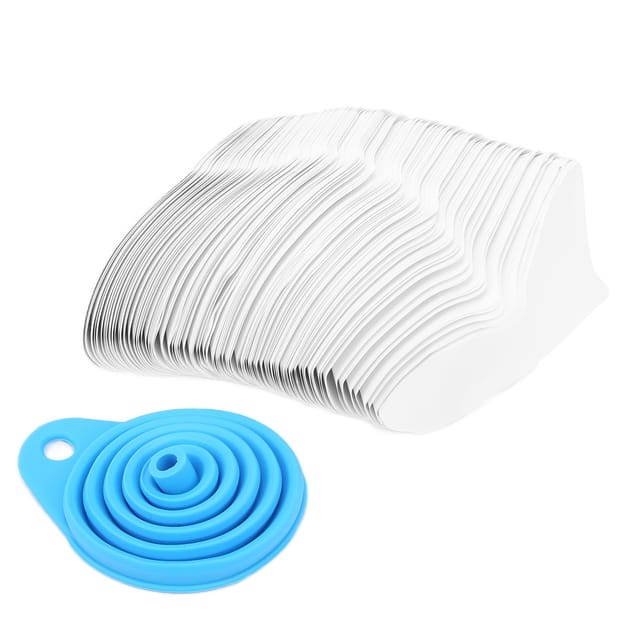 201 Feine Nylon-farbfilter (100 Μm) Mit Silikon-falttrichter Und Ultraflow-filterpapier.