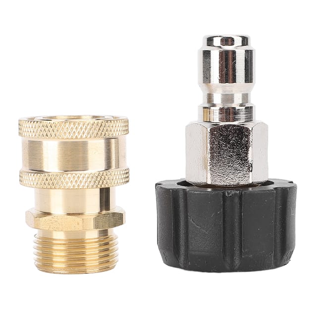 Hochdruckreiniger-adapter (2 Stück) M22 Auf 1/4", Messing-schnellkupplungsset (männlich Und Weiblich), 14 Mm (1/4") Kern Auf M22-14