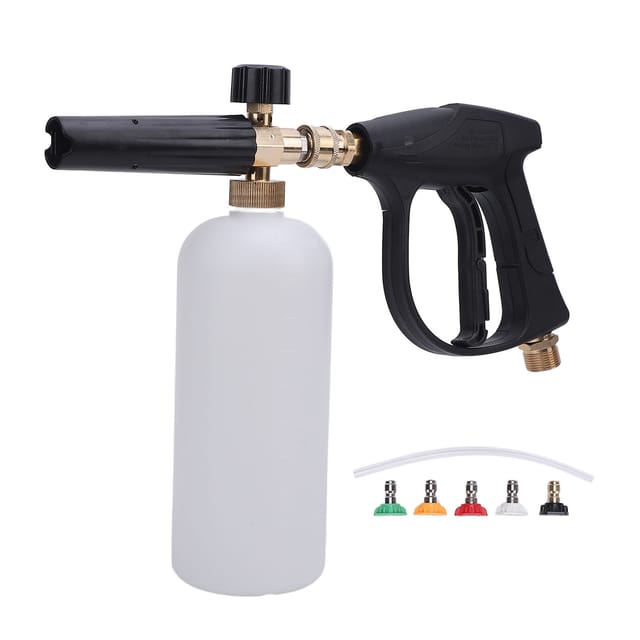 Hochdruckreiniger-set Mit 5 Düsen, Schaumkanone Und 1/4"-anschluss Zum Waschen Von Autos, Motorrädern, Böden Und Fenstern.