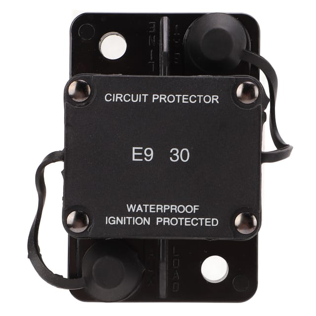 32v 30a Automatischer Rücksetz-leistungsschalter, 1/4"-gewindebolzen, Schutzart Ip67, Feuerbeständig, Für Lkw, Busse, Wohnmobile Und Batterien