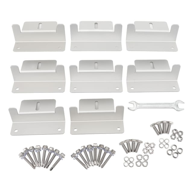 Robustes Solarmontage-set Aus Aluminiumlegierung (57-teilig) Für Die Dächer Von Wohnmobilen, Anhängern, Booten Und Yachten.