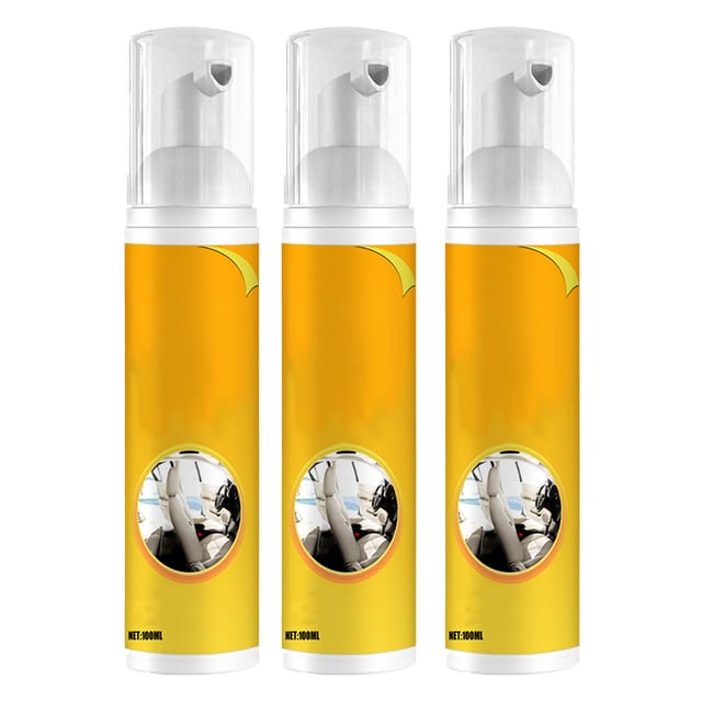 Packung Mit 3 Multifunktionalen Schaumreinigern Zur Gründlichen Reinigung Und Kraftvollen Desinfektion Des Fahrzeuginnenraums (sitze, Lenkrad Usw.).