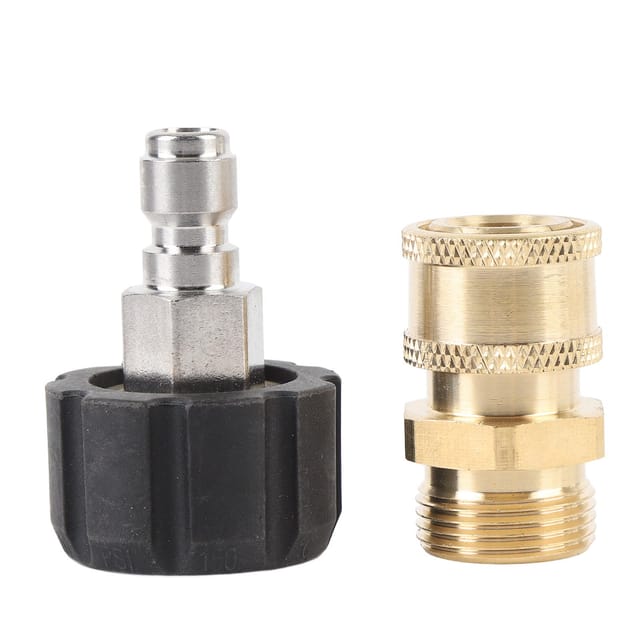 Schnellkupplungen Aus Messing Für Hochdruckreiniger, 3/8 Zoll Auf M22 Außen-/innengewinde, 14 Mm (3/8 Zoll Auf M22-14) Hochdruckreiniger-adapterset