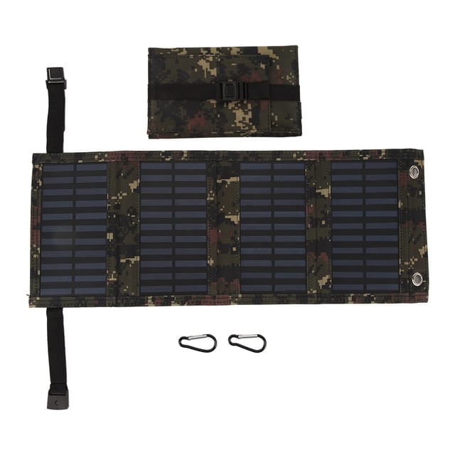 Faltbares Solarpanel Mit Usb-anschluss, 5,5 V 20 W Monokristallin, Hoher Wirkungsgrad, Ip65 Wasserdicht, Ideal Für Camping Und Tarnung.